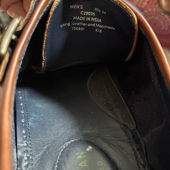 Cole Haan Men's Size 11.5 Harrison Monk Oxfords British Tan Dress Shoes Slip On - Picture 6 of 6
